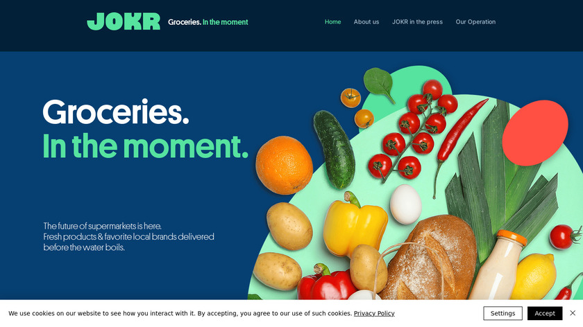 JOKR - Instant Grocery Delivery Landing Page