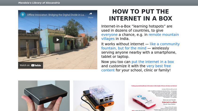 Internet in Box Landing Page
