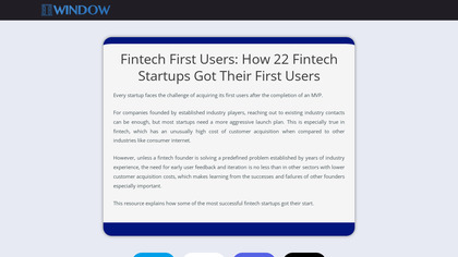 Fintech First Users image