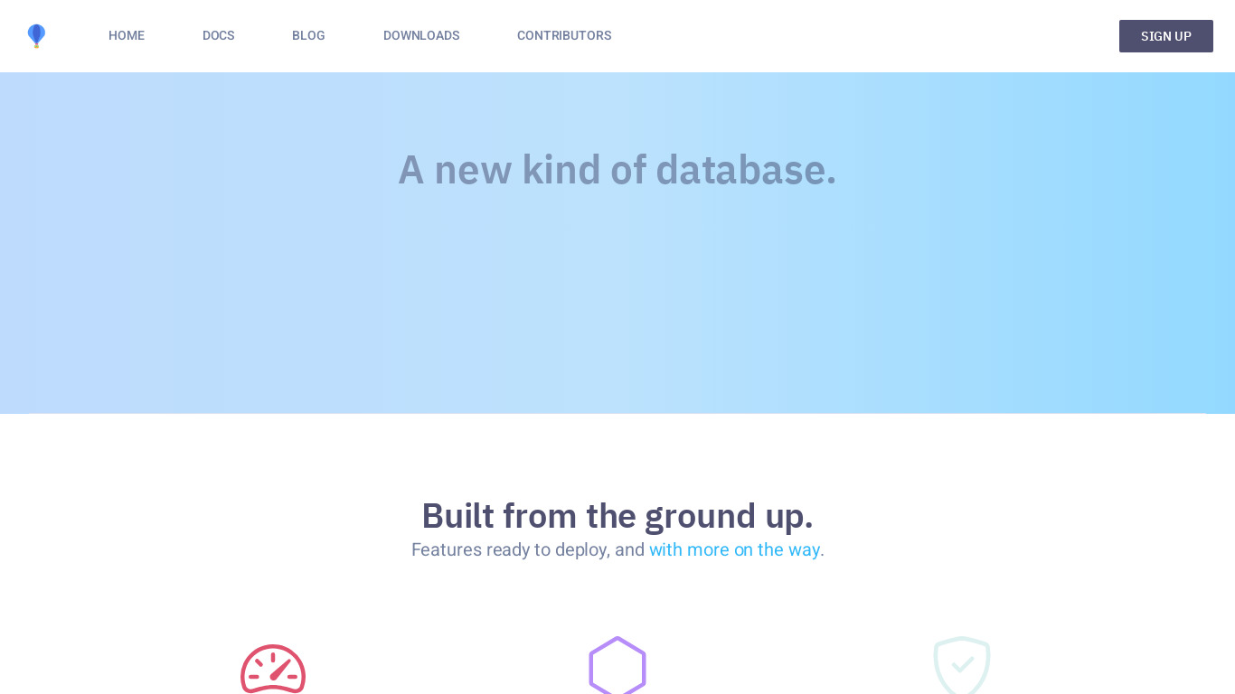 Skytable Landing page