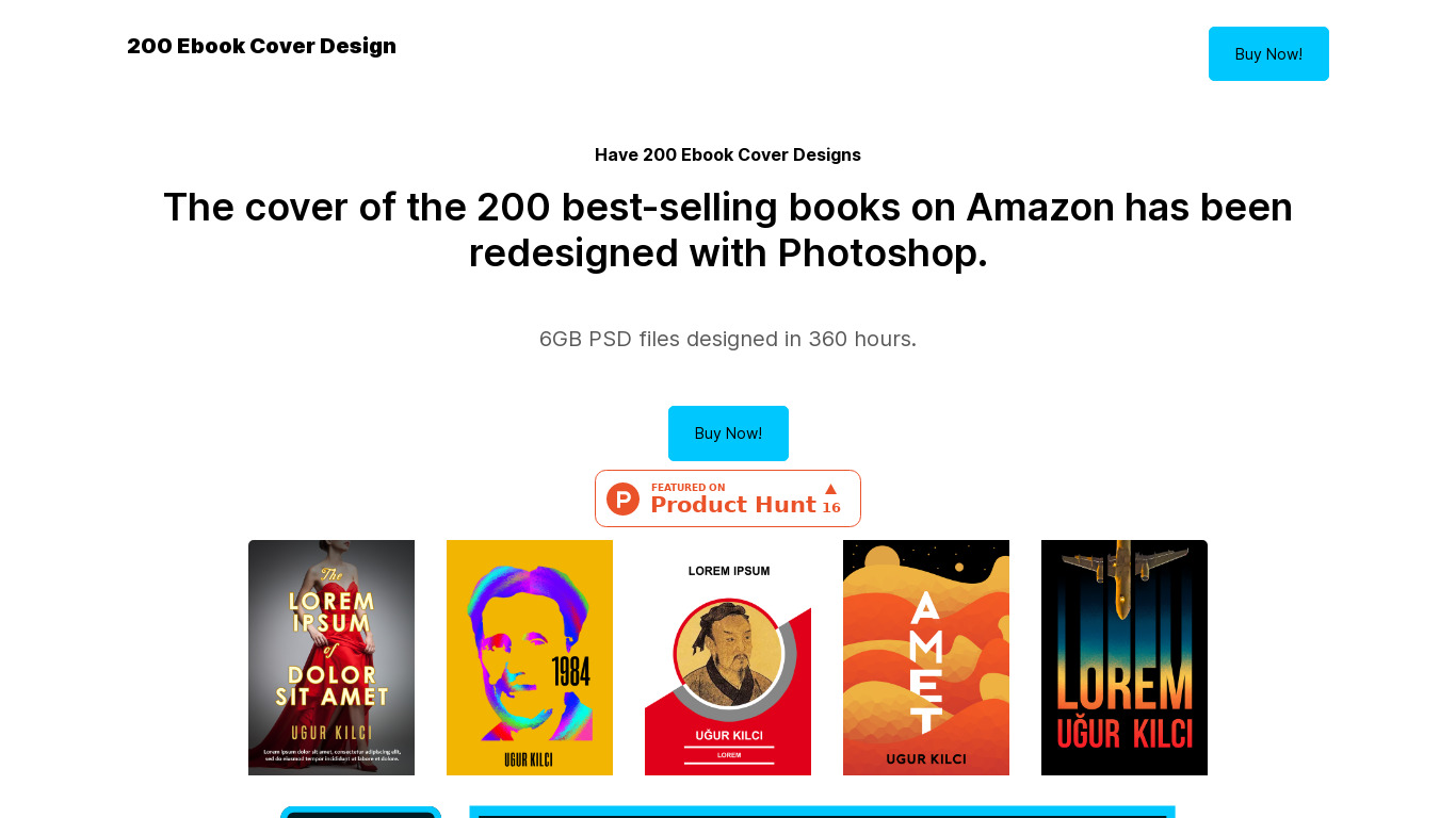 200 Ebook Cover Design Landing page