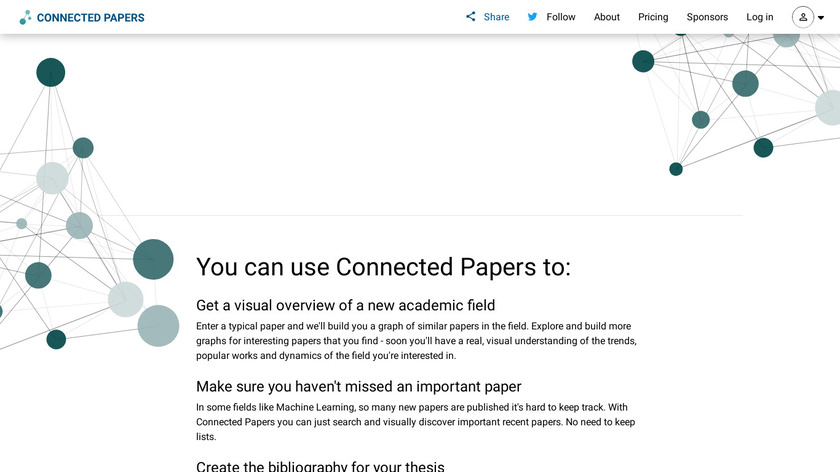 Connected Papers Landing Page