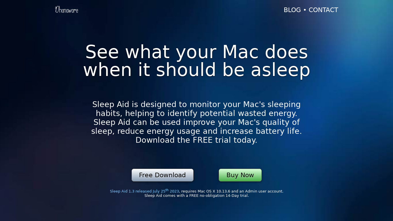 Sleep Aid Landing page