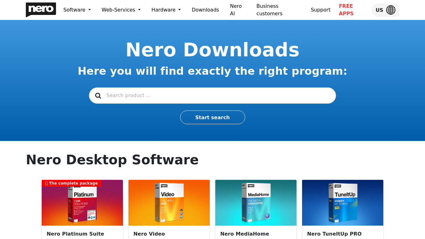 Nero WaveEditor Landing page