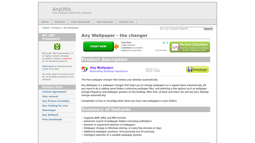 Any Wallpaper Landing Page