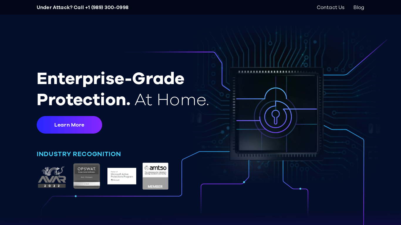Reason Core Security Landing page