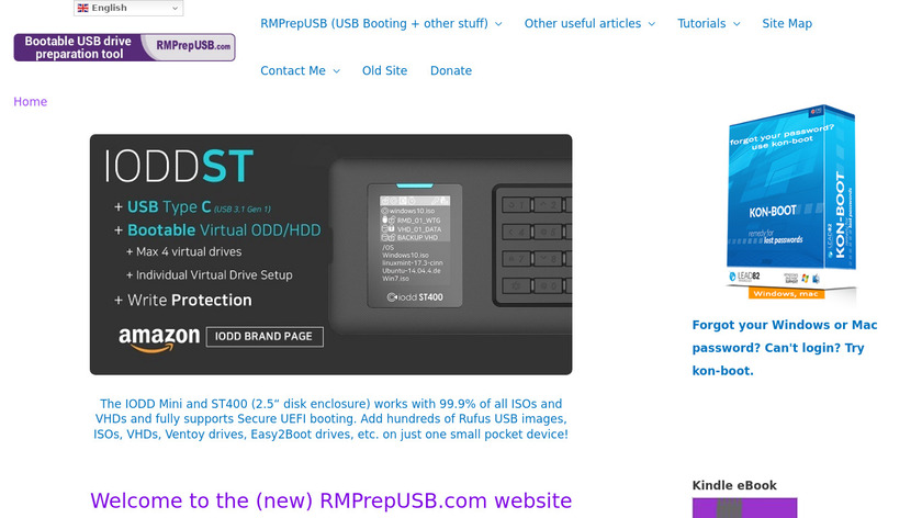 RMPrepUSB Landing Page