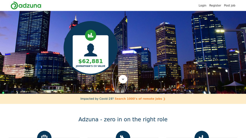 Adzuna Landing Page