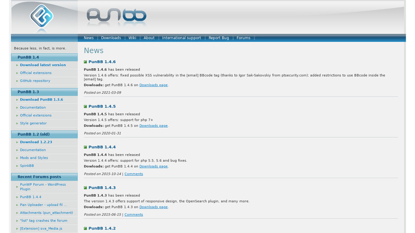 PunBB Landing Page