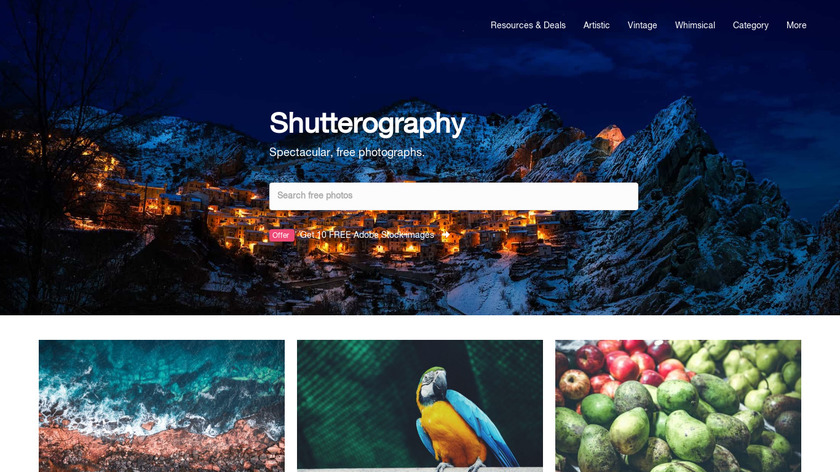 Shutterography Landing Page