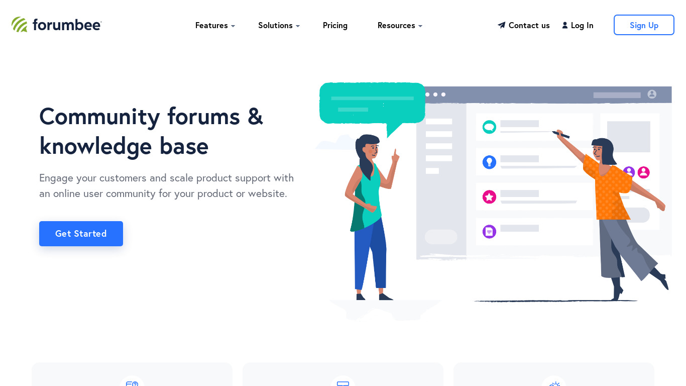 Forumbee Landing page