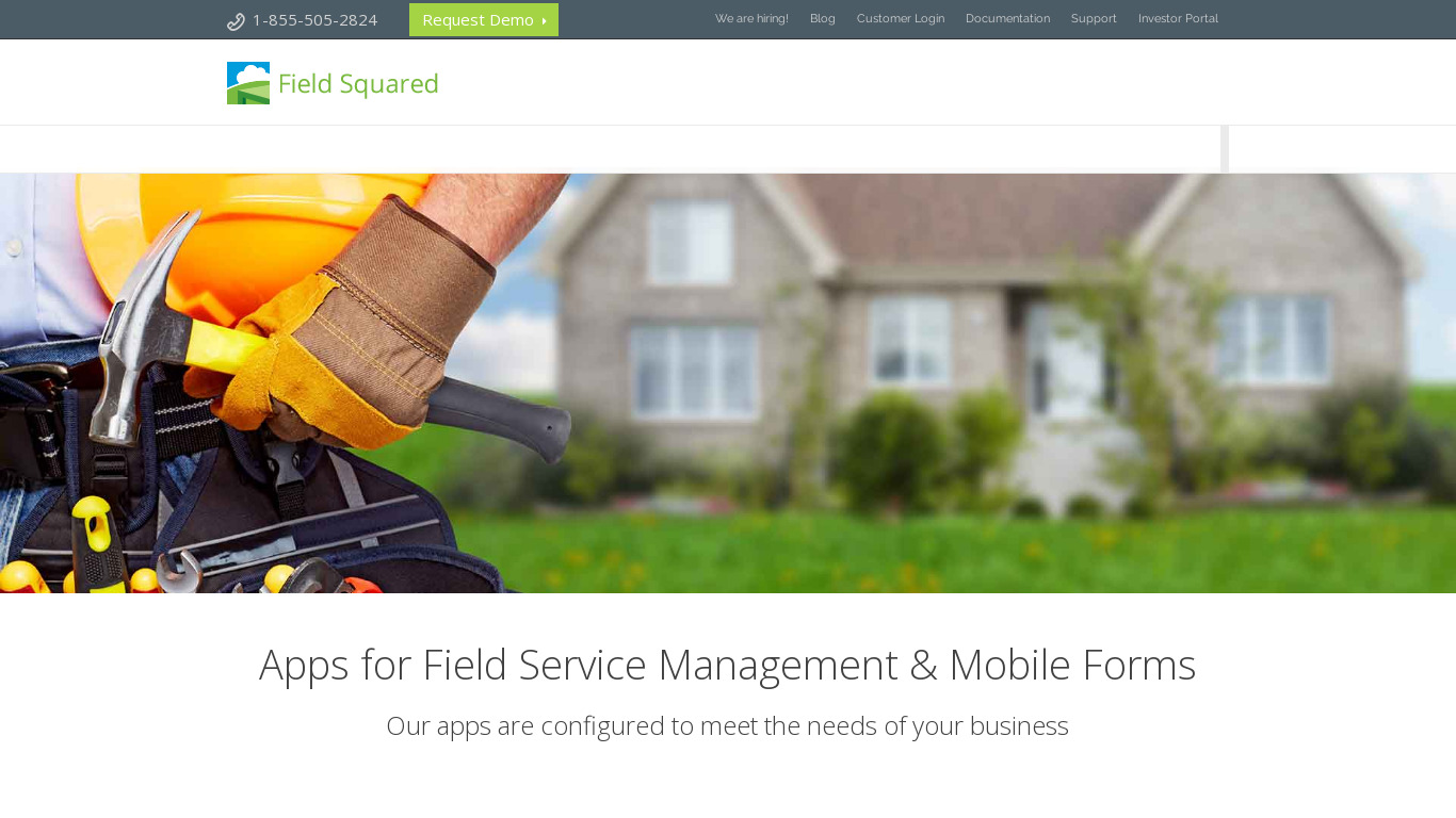 Field Squared Landing page