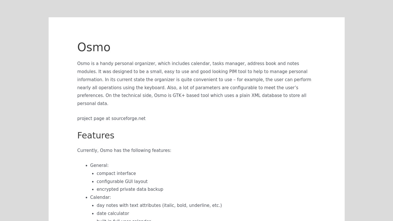 Osmo Landing page