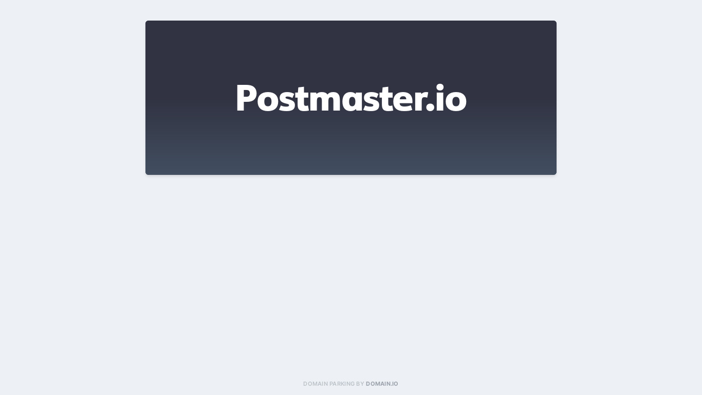 Postmaster Landing page