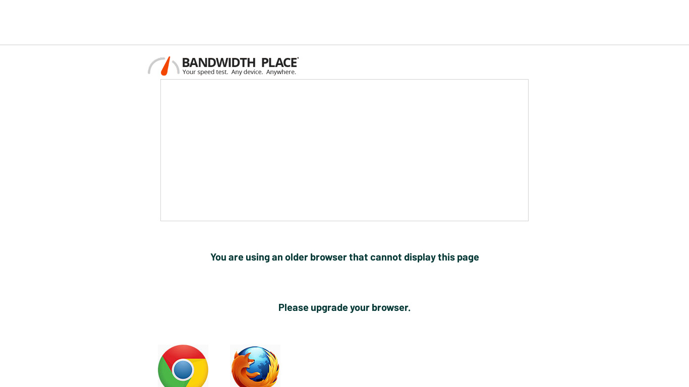 Bandwidth Place Landing page