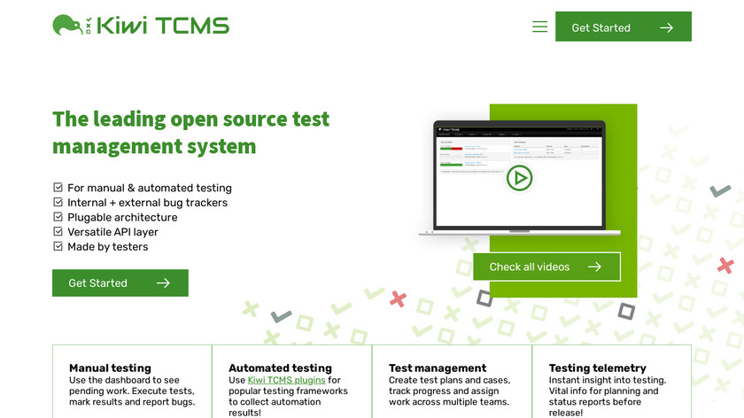 Kiwi TCMS Landing Page