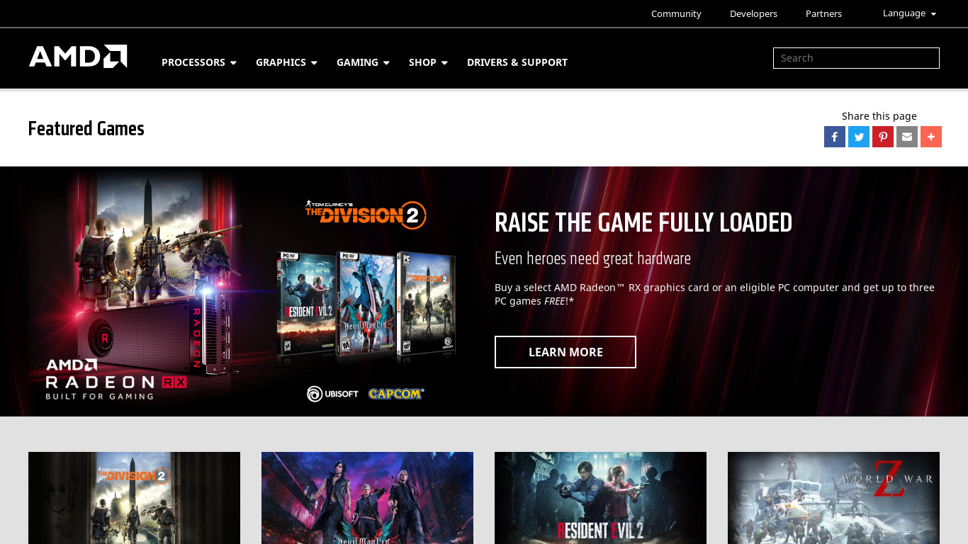 AMD Overdrive Utility Landing page