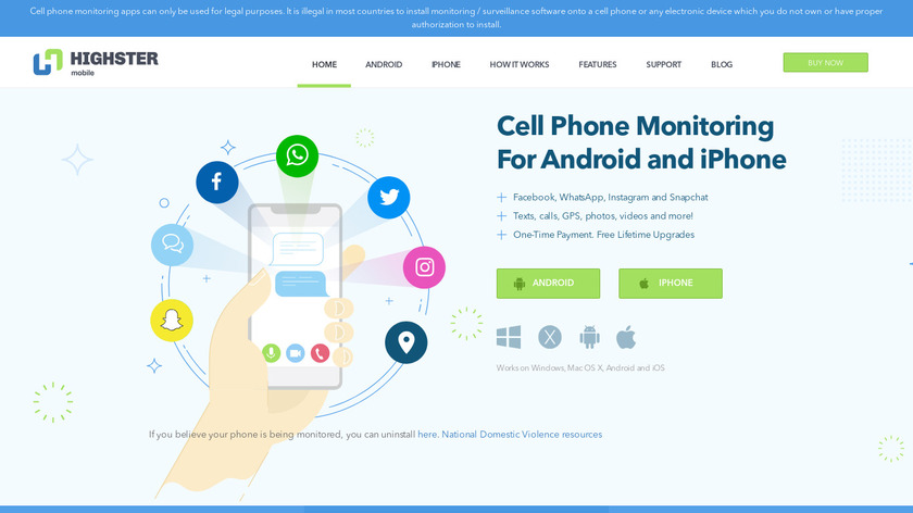 Highster Mobile Landing Page