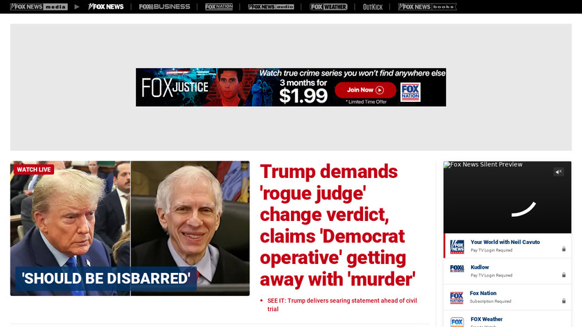 Fox News Landing Page