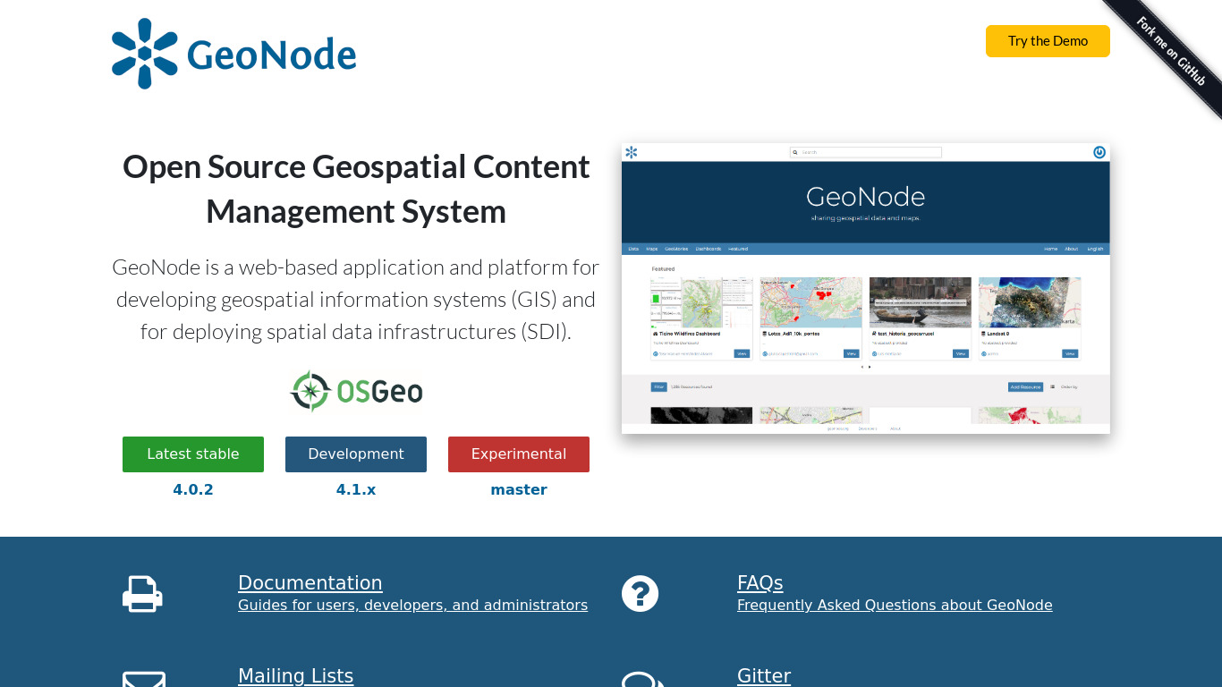 GeoNode.org Landing page