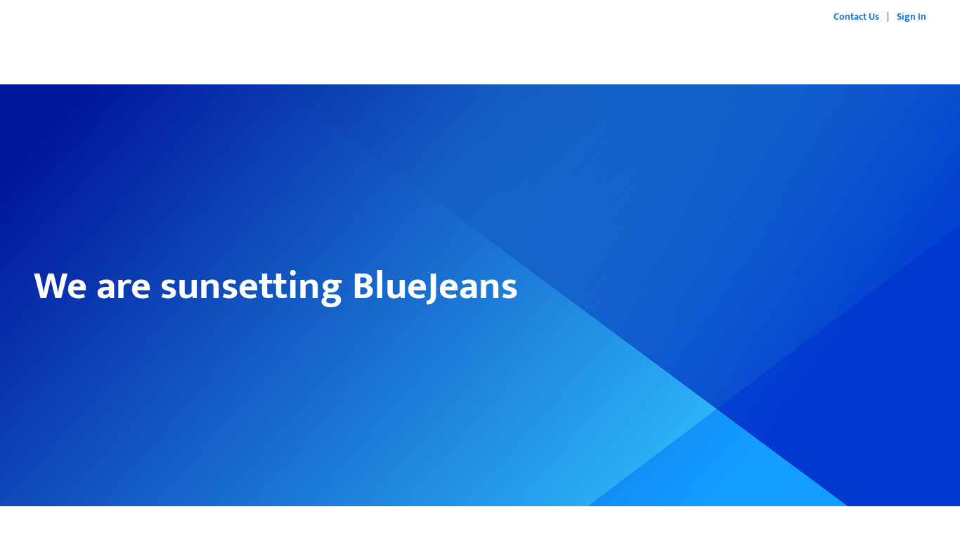 BlueJeans Landing page