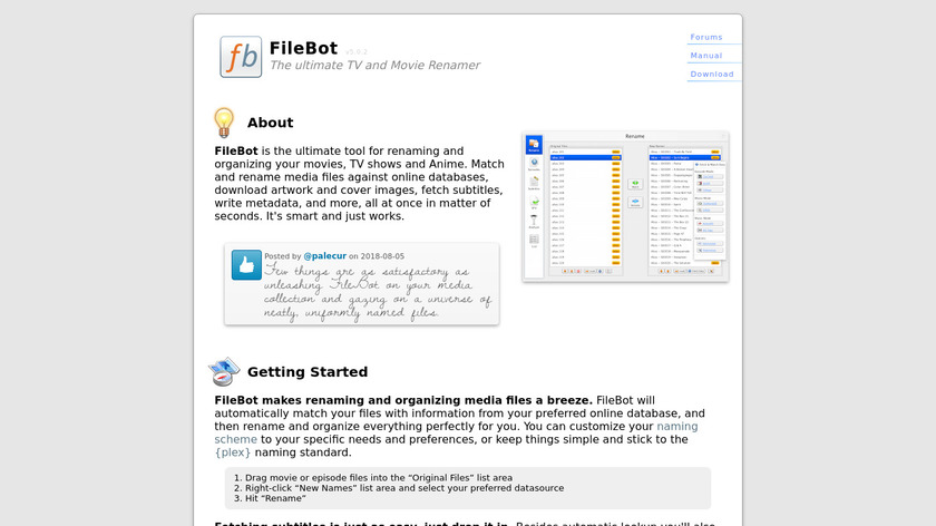 FileBot Landing Page