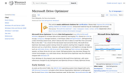 Windows Disk Defragmenter image