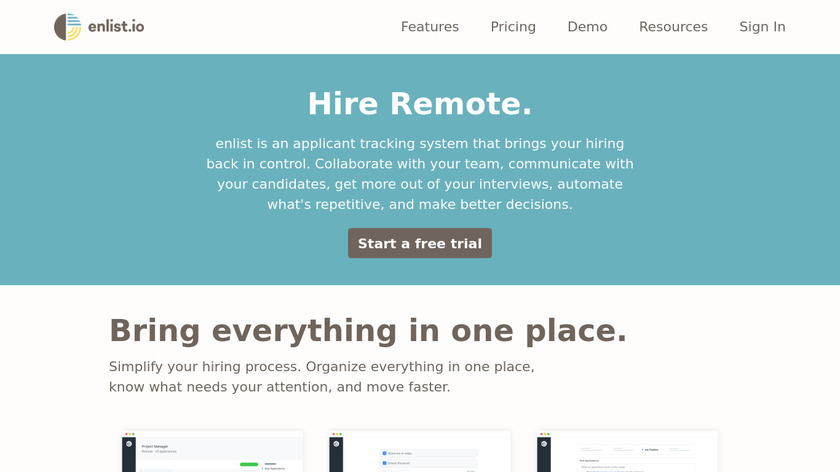 enlist Landing Page