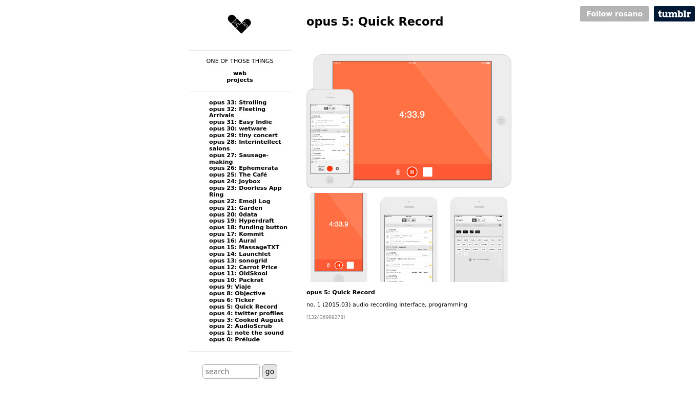 Quick Record Landing page