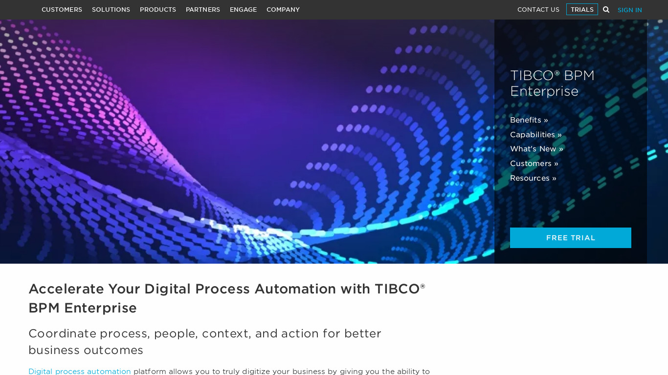 Tibco ActiveMatrix BPM Landing page