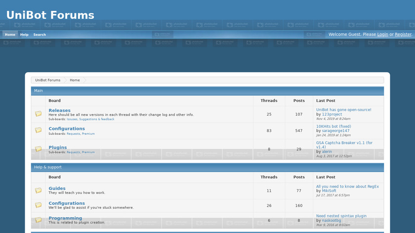 UniBot Landing Page