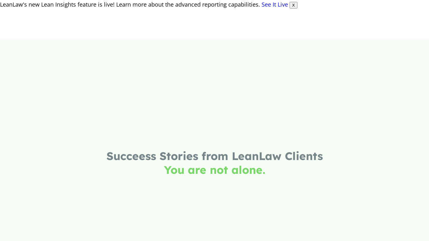 LeanLaw Landing page