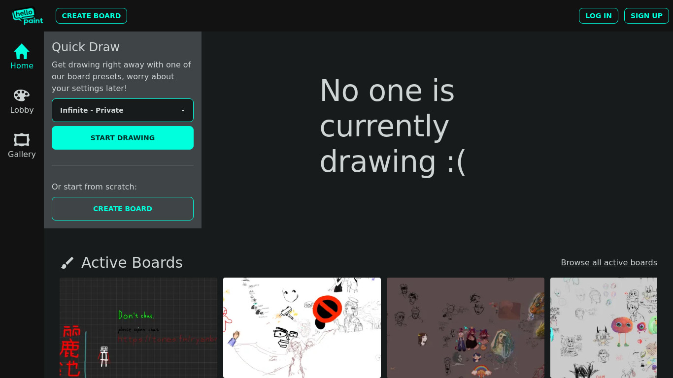 iScribble Landing page