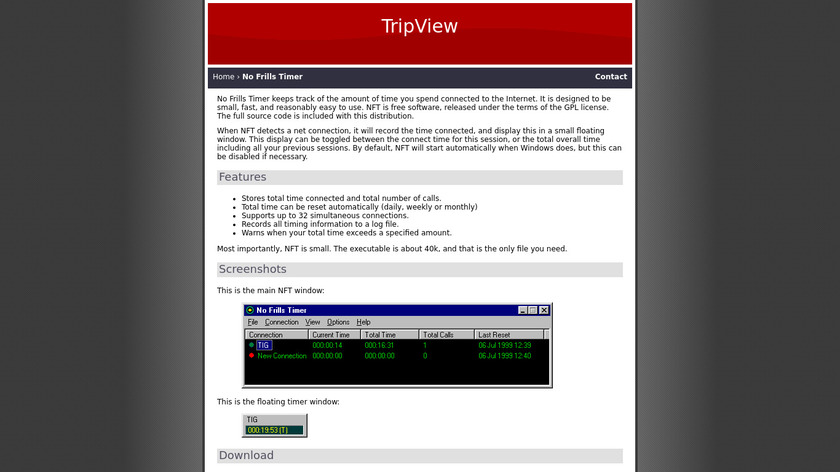 No Frills Timer Landing Page