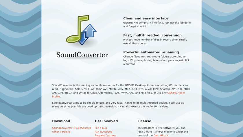 SoundConverter Landing Page