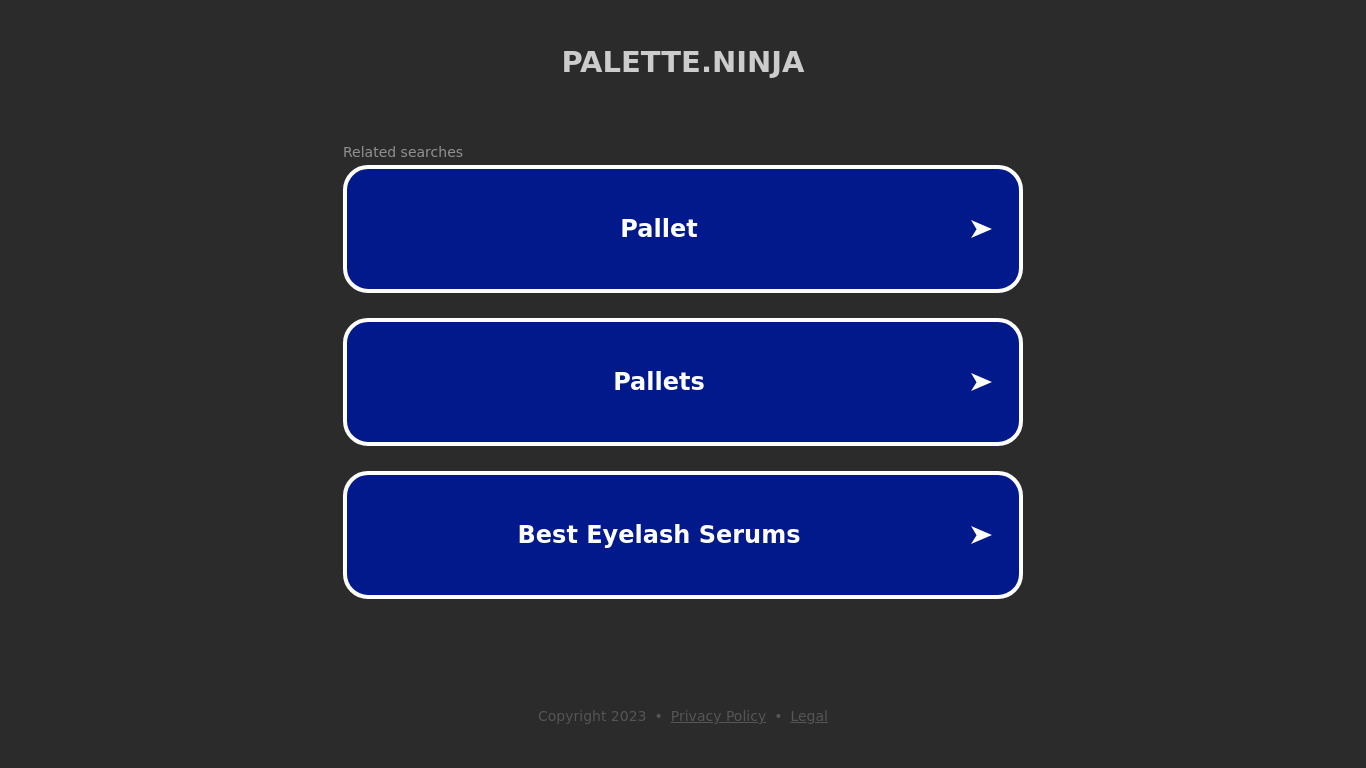 Palette Ninja Landing page