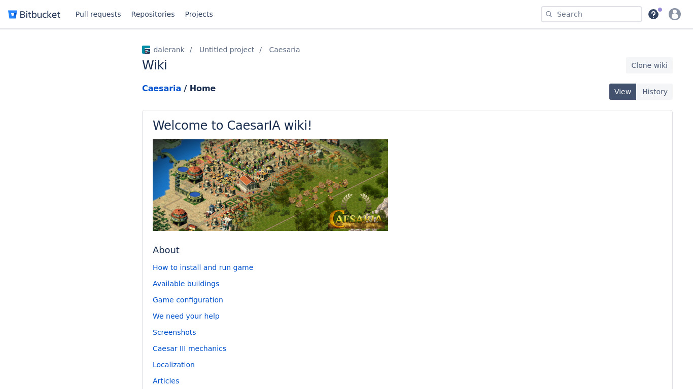CaesarIA Landing page