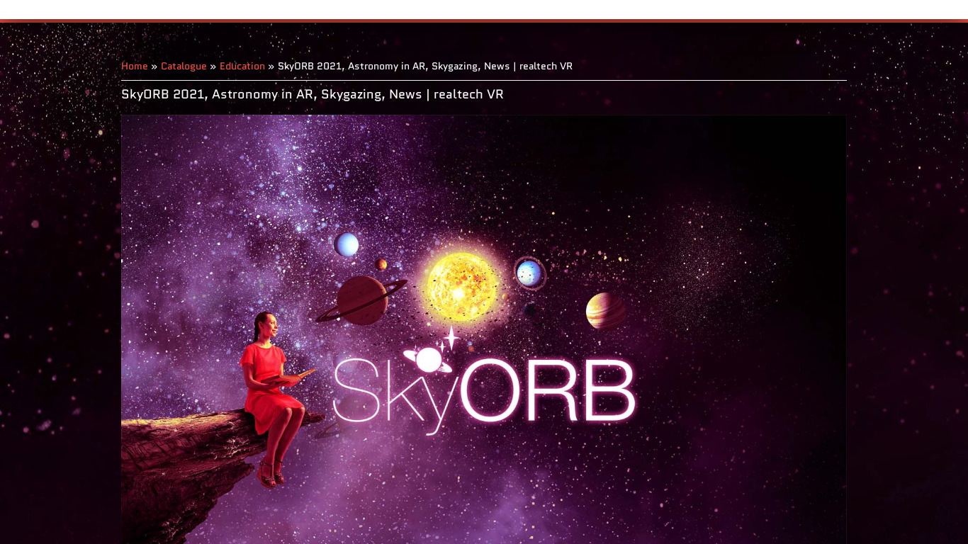 SkyORB Landing page