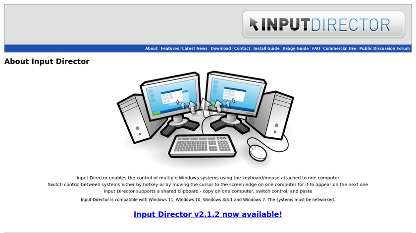 Input Director Landing Page