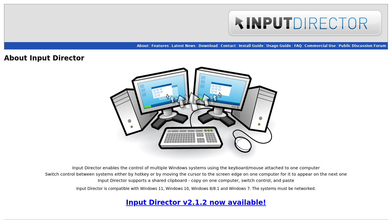 Input Director Landing page
