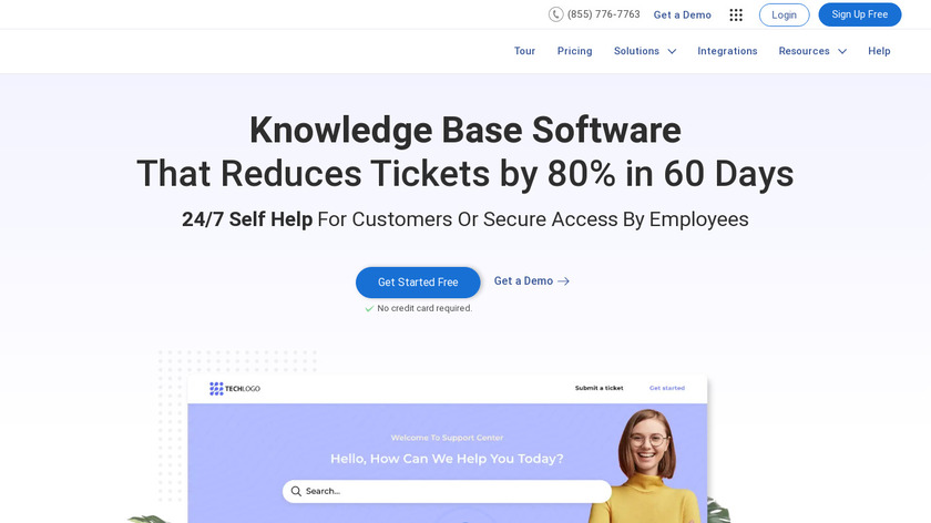 ProProfs Knowledge Base Landing Page