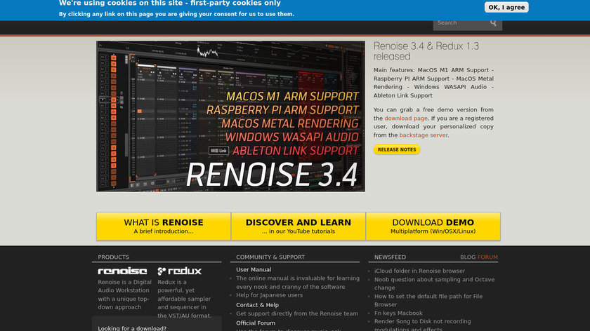 Renoise Landing Page