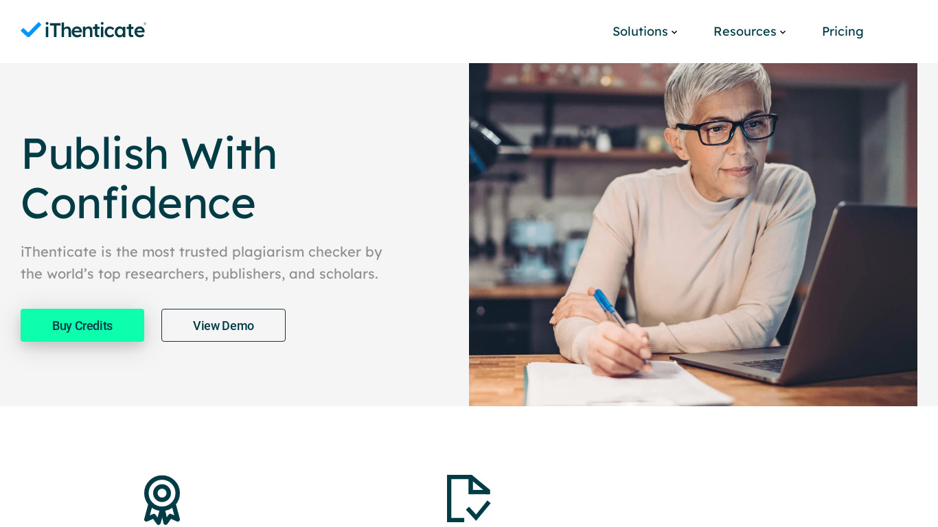 iThenticate Landing page