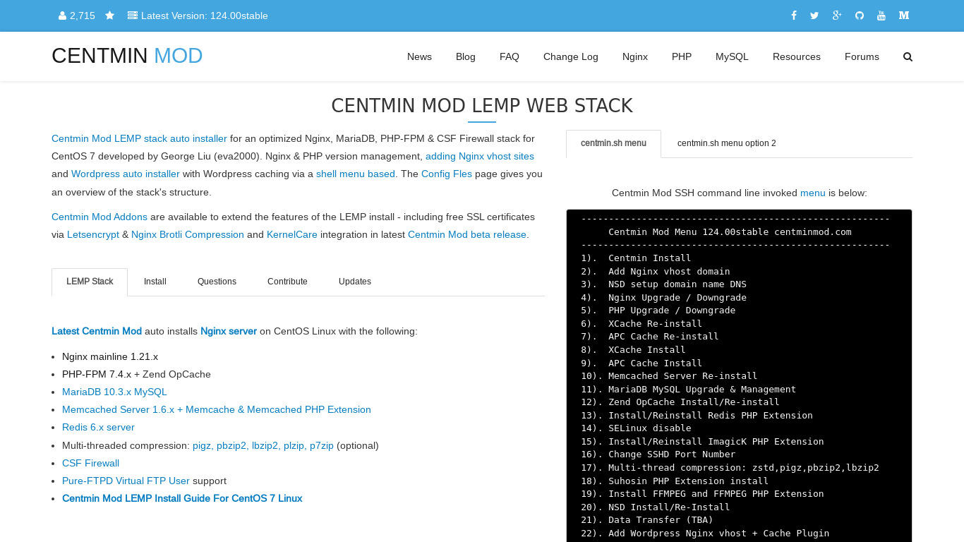 CentminMod Landing page