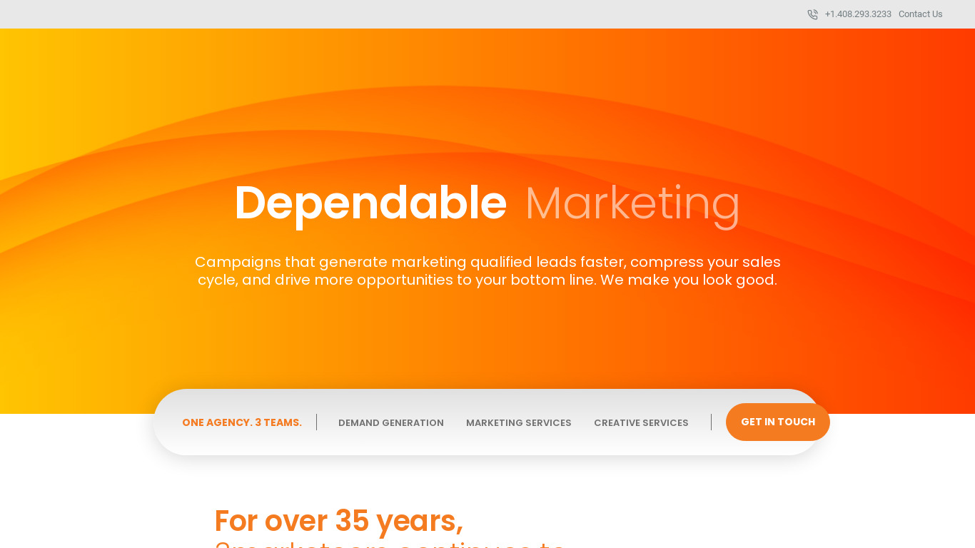 3marketeers Landing page