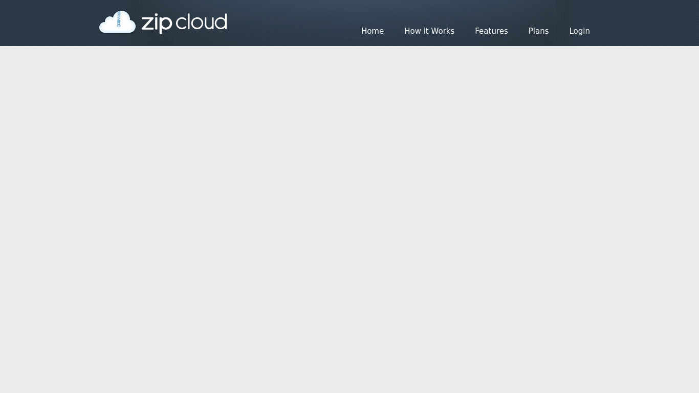 ZipCloud Landing page
