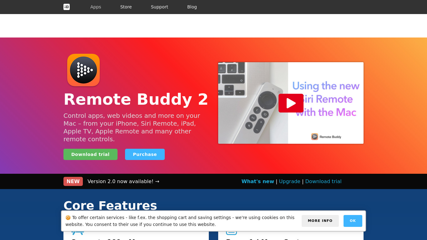 Remote Buddy Landing page