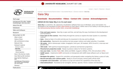 zah.uni-heidelberg.de Gaia Sky image