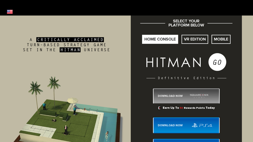 Hitman GO Game Landing Page