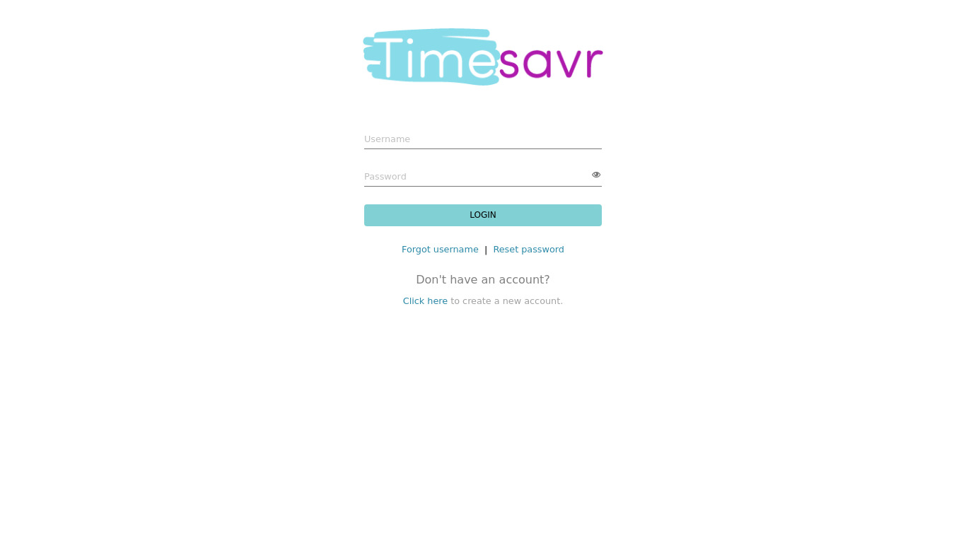 TimeSavr Landing page